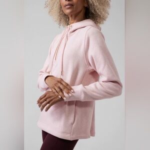 Athleta Cozy Karma 1/4 Zip Hoodie in orchid pink heather size xs